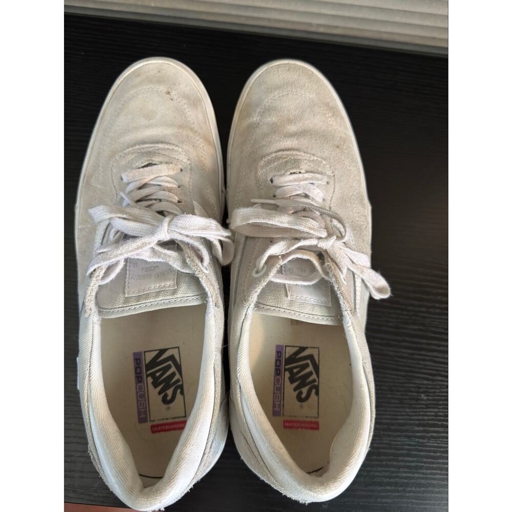 Vans SK8-Low PopCush White Suede Canvas Skate Shoes Men’s US 12 EU 46 - Picture 7 of 10